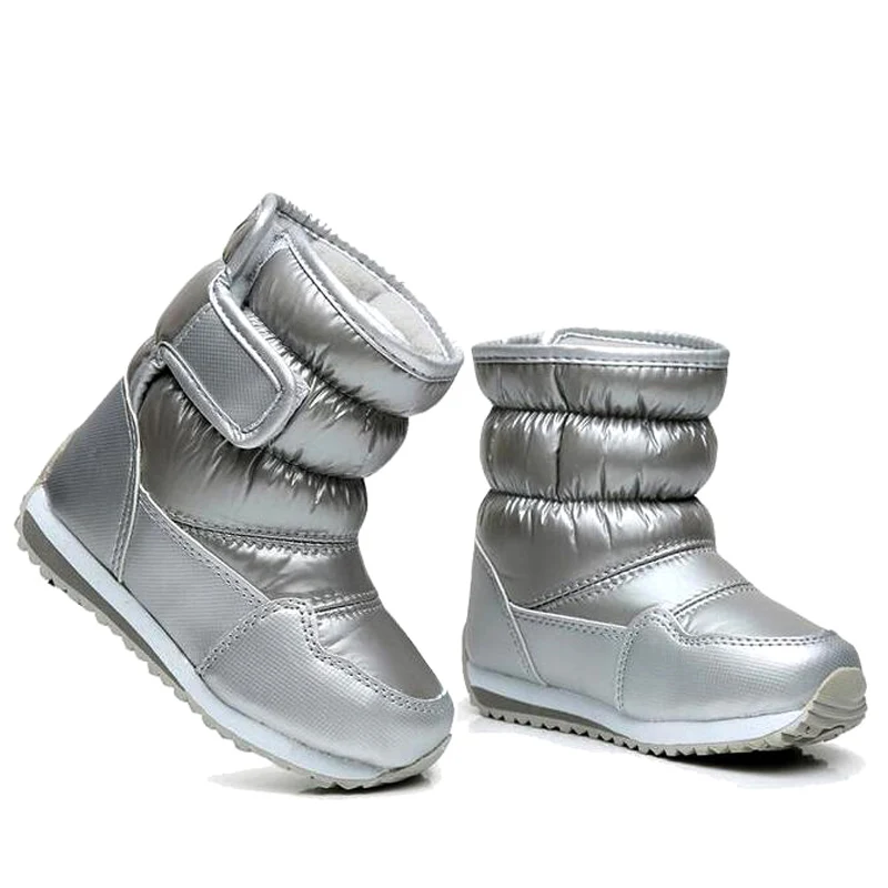 melhor Botas De Borracha Para Meninas Dos Meninos das crianças mid calf bungee lacing botas de neve meninas de inicialização à prova d água desporto sapatos de pele crianças forro bota