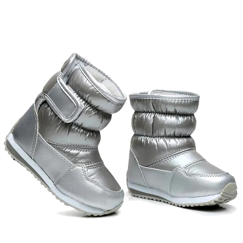 Otroški gumijasti čevlji za dekleta za dečke srednjega tele bungee vezalke snežni čevlji nepremočljiva dekleta škornji športni čevlji krzno podloge otroški čevelj