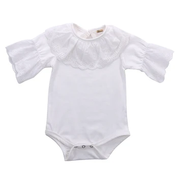

Lace Collar Baby Girls Clothes Short Sleeve Ruffles Baby Bodysuit Jumpsuit One-pieces Outfits