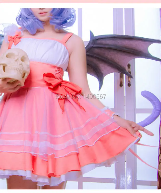 Touhou Project Series Remilia Scarlet cos платье кошачьи ушки косплей костюм карнавальный костюм