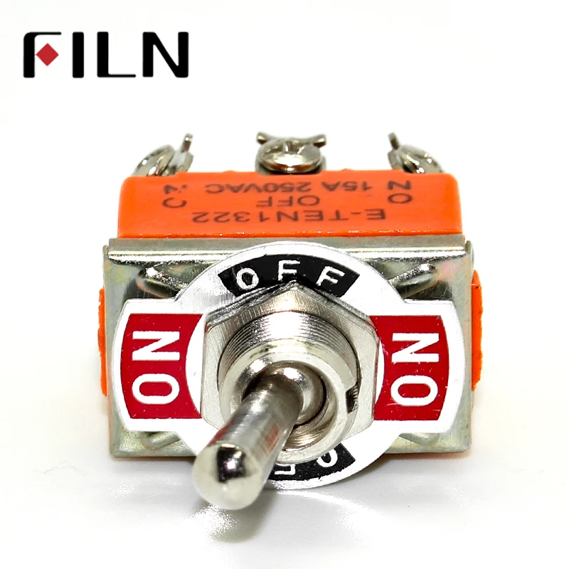 15A 250V KN3C E-TEN 1322 toggle switch 6 pin head 3 grade switch double pole double throw toggle switch