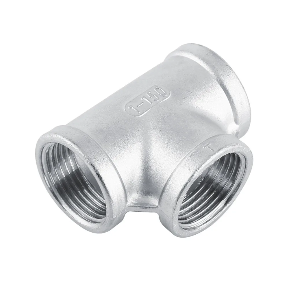 

Stainless Steel SS304 Tee 3 Way Female Threaded Pipe Fitting BSP 1", 3/4"optional