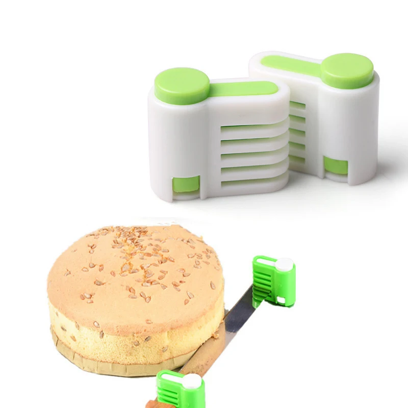 

2 pcs /lot 5 Layers Bread Slicer Food-Grade Plastic Cake Bread Cutter 5 Levers Cutting Bread Knife Splitter Toast Slicer