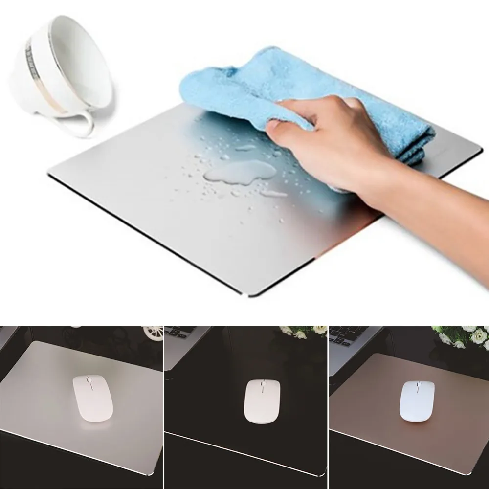 220*180mm Metal Aluminum Mouse Pad Gaming Mousepads Oversized Office Mats Laptop Table Mousemats Black Silver Mice Pad 220*180mm Metal Aluminum Mouse Pad Gaming Mousepads Oversized Office Mats Laptop Table Mousemats Black Silver Mice Pad