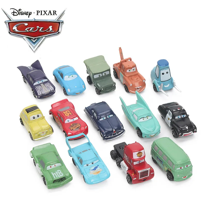 2 7 см 14 шт./лот Disney Pixar Cars 3 игрушка мини Молния Маккуин матер Джексон шторм ПВХ