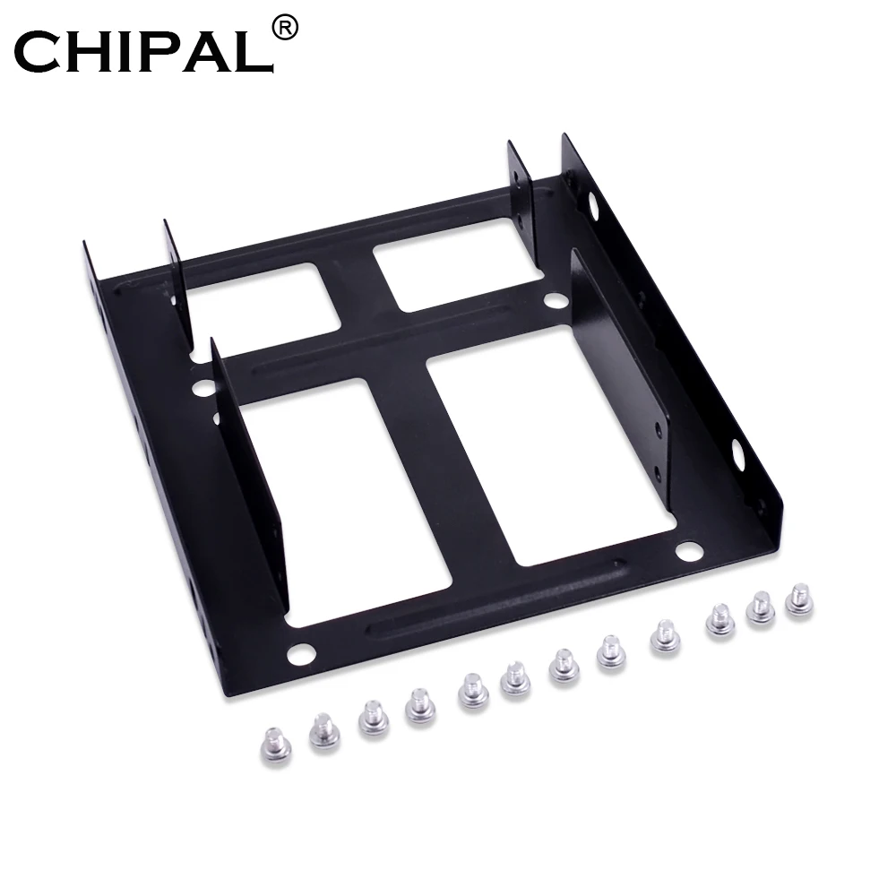 

CHIPAL 2.5 inch Dual hard drive bracket to Metal mounting adapter bracket hard disk bracket for PC hard disk housing Enclosure