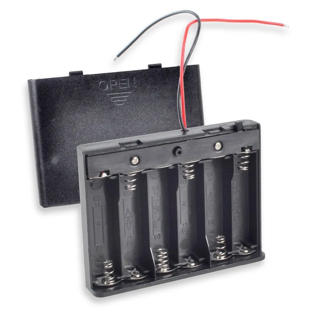 6AA батареи Коробка для хранения батарей держатель