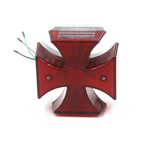 

Red Cross LED Tail Brake License Plate Light Lamp Motorcycle For Harley Cross Bones Bobber Cafe Racer Bobber