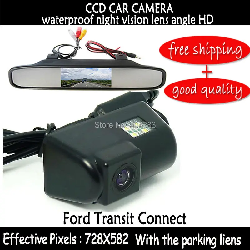 HD Rear View Mirror Monitor for FORD TRANSIT CONNECT with Waterproof
