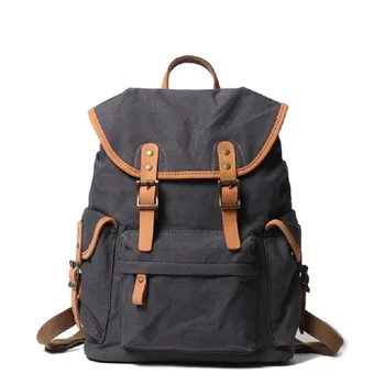 

M299 Classic Pure Cotton Canvas Backpack Wearresistant Leisure Girl Student Canvas Shoulder Bag Male Leisure Travel Computer Bag