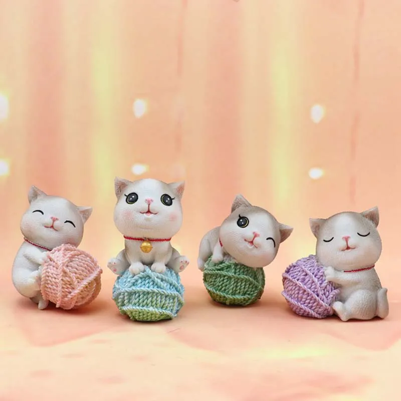 

Car Ornament Cute Doll Decoration Resin Cat Dolls Craft Car Decr Home Automobiles Interior Accessories for Girl Gift