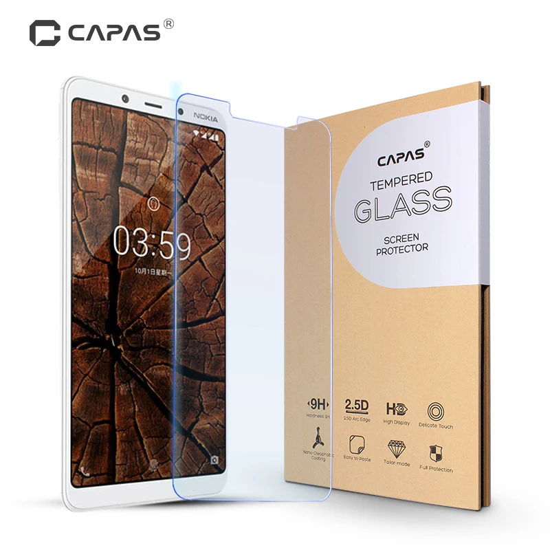 

For Nokia 3.1 Plus Tempered Glass Screen Protector Clear Transparent Protective Glass Film For Nokia3.1 Plus Guard Shockproof