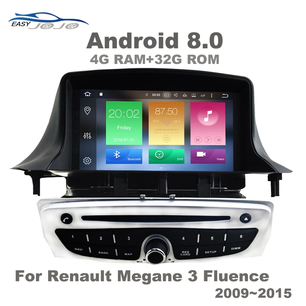 

Support Apple Carplay Android 8.0 Car DVD GPS Multimedia Player For Renault Megane 3 Fluence 2009-2015 Auto Radio Navi Stereo