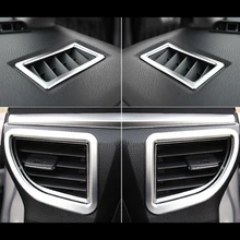 Car style garnish cover frame lamp trim ABS Chrome front Air condition Outlet Vent 4pcs For Toyota Corolla Altis 2014 2015 2016