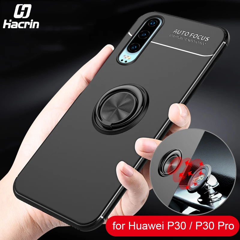 

Hacrin Case for Huawei P30 Pro Case With Ring Protective Bumper Back Cover Shockproof Soft Silicone Case for Huawei P30 Pro Lite