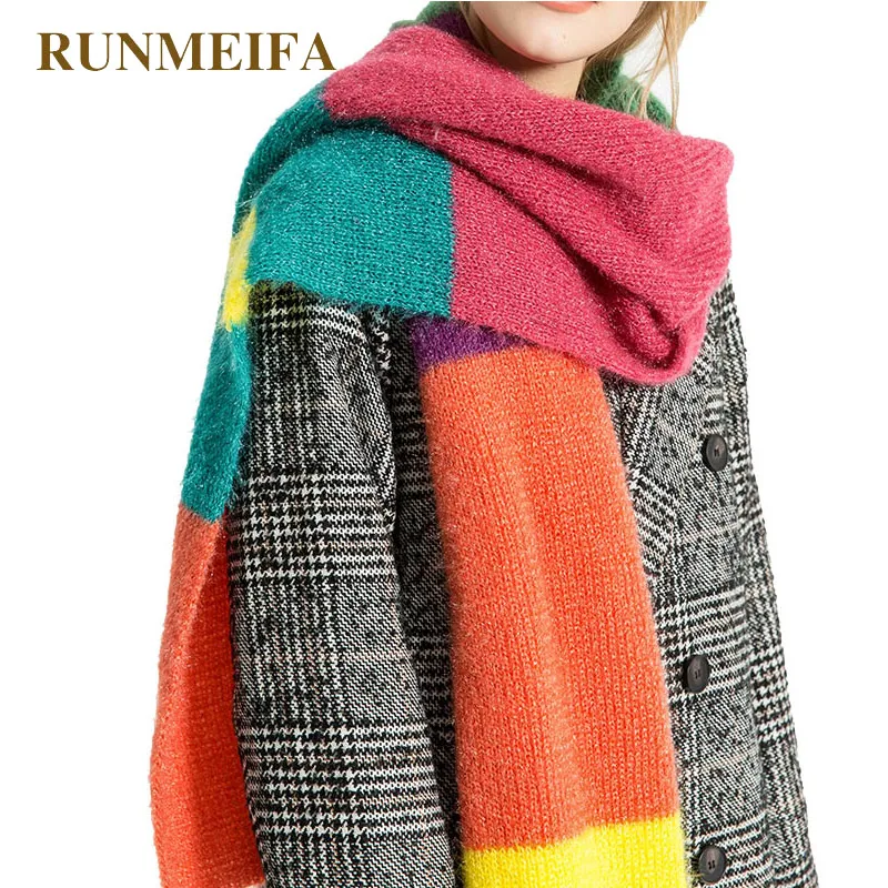 RUNMEIFA новый модный кашемировый шарф женские шали и обертывания Foulard Femme вязаные