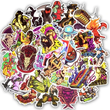 

Aliauto 50pcs/pack Horror Series Graffiti Car Sticker Rock Punk Waterproof Stickers Guitar Helmet Luggage Laptop Skateboard