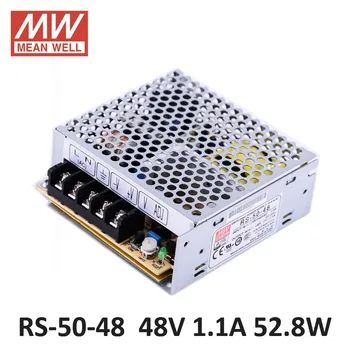 

Laboratory Power supply 48V 1.1A 52W RS-50-48 Meanwell Switching Power Supply 85-264VAC input Mean Well 48V power supply source