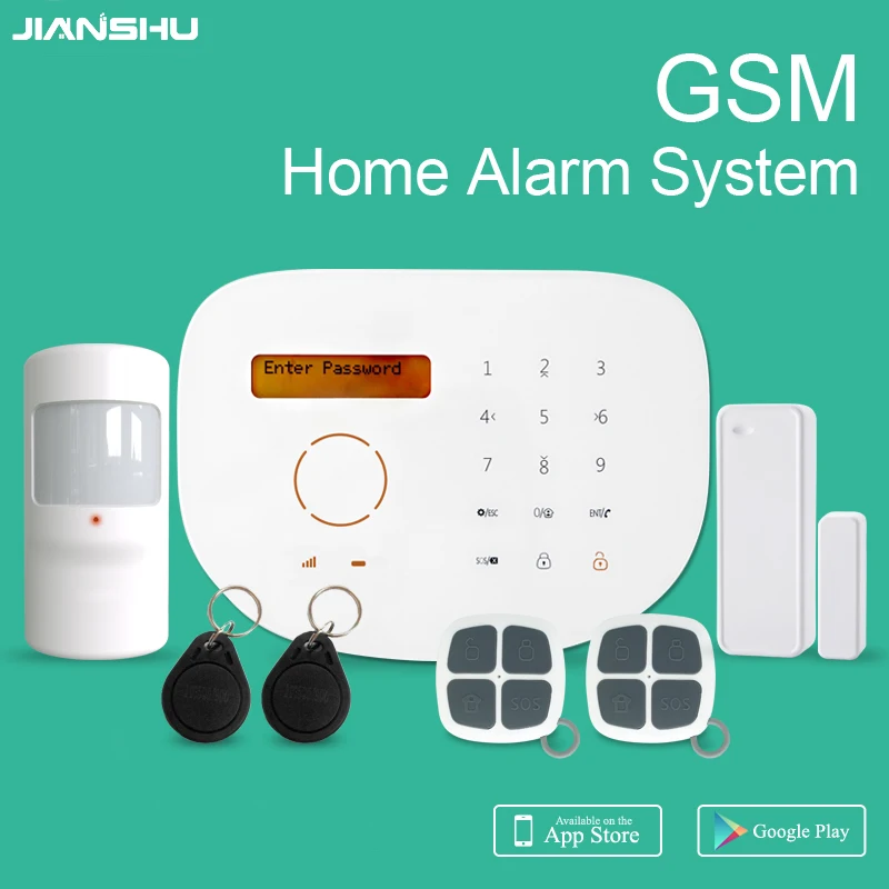 

S2G touch screen GSM Alarm system mobile APP control smart home burglar alarm SMS function intruder alarm anti-theft home alarm
