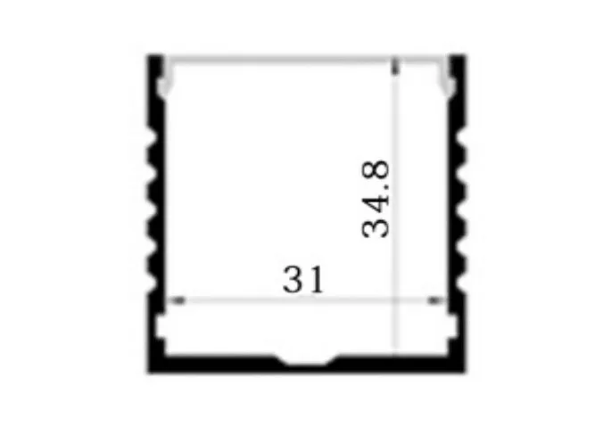 Фотолампа 1 м длинный светодиодный алюминиевый профиль (анодированный