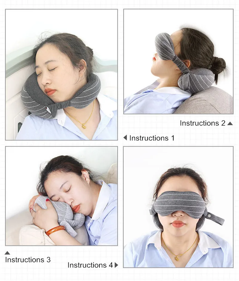 Многофункциональная бизнес-подушка для шеи, маска для глаз и сумка для хранения с ручкой, портативная 70 г, размер 13*14*24 см, удобная