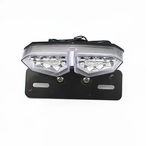 cheap Motorcycle LED License Plate Brake Tail Turn Signal Dual Light Dirt Bike Cruiser Chopper Clear Lens