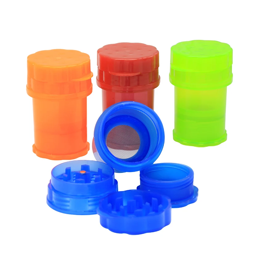 6pcs/lot Airtainer Plastic Acrylic Herb Grinder With Storage Nice Gift