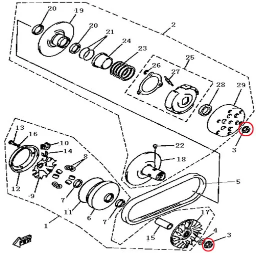 Гайки сцепления M14 для LINHAI LH250 LH260 LH300 250CC 260CC 300CC VOG 250 YP 250 Xingyue ATV QUAD