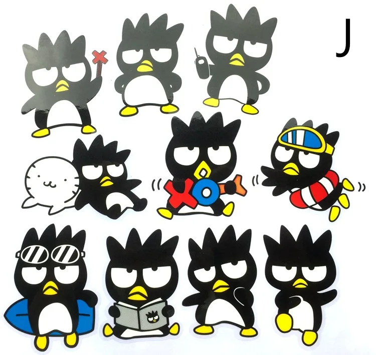 100 листов/партия Sanrio XO BAD BADTZ MARU наклейки naklejki водостойкие pusheen Программирование