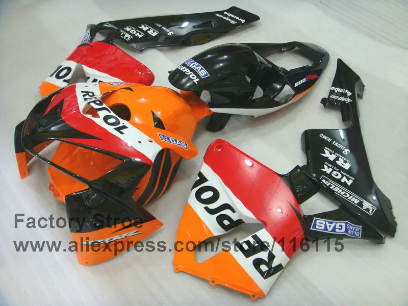 7 подарки набор впрыскивателей Мотоцикл Обтекатели для Honda CBR 600 RR 2005 2006 CBR600RR 05 06 orange repsol обтекатель