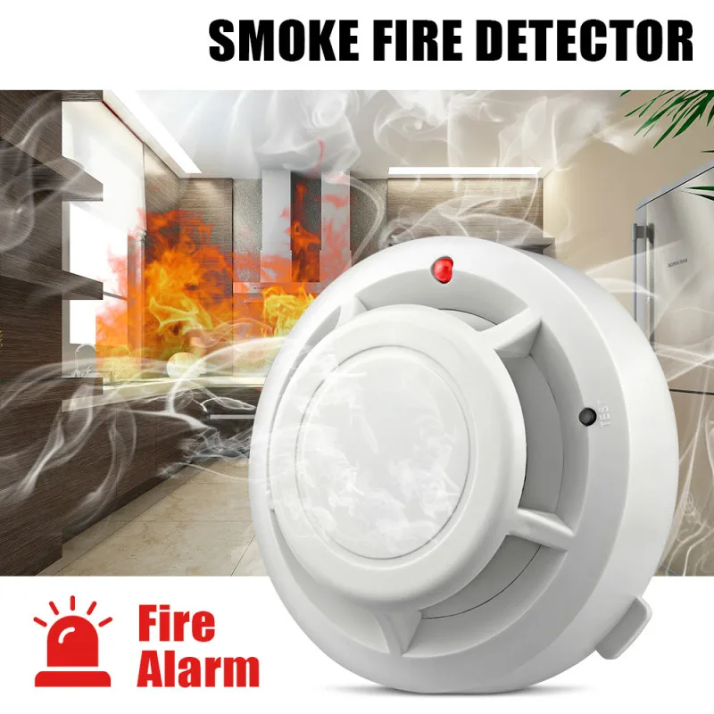 

Wireless Alarm Smoke Detector Sensor Fire Protection Equipmen Alarm Sensors High Sensitive Stable for Security Alarm System