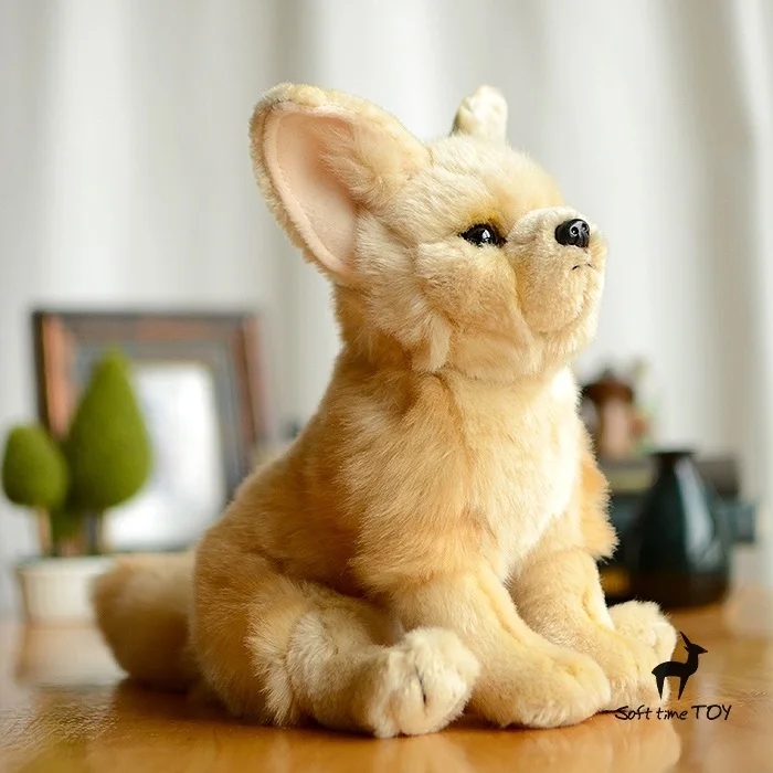 Plush Toys Real Life Animal Foxes Doll Children'S Toy Gift Big Ears