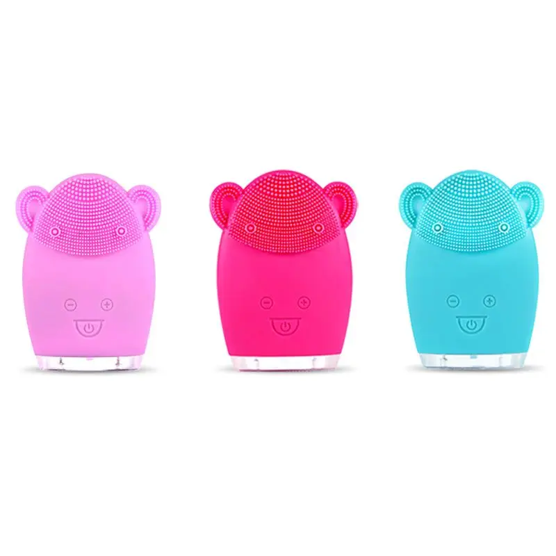 1P Электрический силиконовый Очищающая щетка для лица USB перезаряжаемая электрическая щетка для чистки лица водонепроницаемое ультразвуковое устройство для очистки пор Instrumen