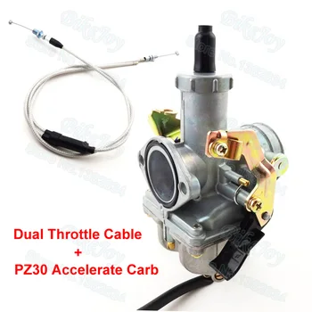 

PZ30 30mm Accelerate Pump Carburetor Gas Throttle Cable For ATV Quad Dirt Bike 200cc 250cc