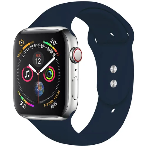 Силиконовый ремешок для наручных часов Apple Watch, версии Apple watch 4 полосным 44 мм 40 мм 5 3 наручных часов iwatch, ремешок 42 мм, 38 мм, версия браслет ремешок для часов аксессуар - Цвет ремешка: royal blue 4