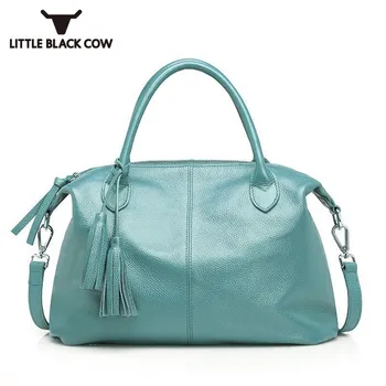

Green Bags For Women Shoulder Bag Big Tassel Womens Over-The-Shoulder Bags Genuine Leather Bags For Women Bolsos Mujer Hot