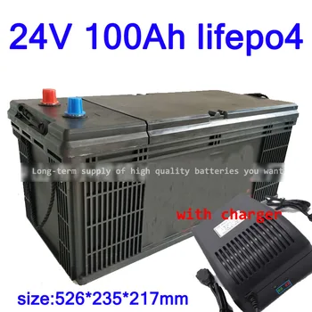 

GTK Waterproof 24V 100AH lifepo4 Battery BMS 8S 25.6V for 2400W bicycle motorhomes RV AGV scooter golf cart vehicle +10A Charger