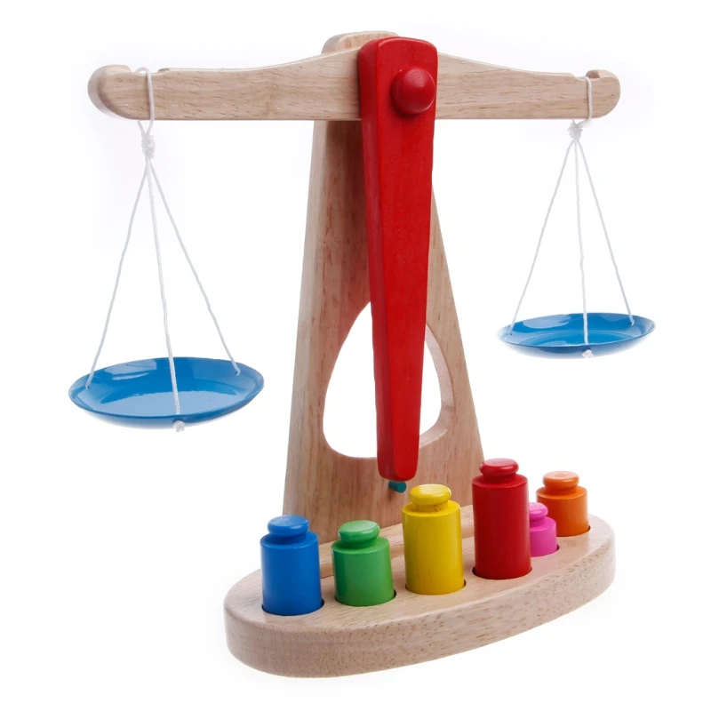 Монтессори изысканный образования ребенка раннего развития весы Забавный баланс игры деревянная игрушка HBB