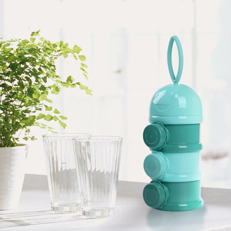  Portable Baby Infant Feeding Milk Powder Food Container Storage Feeding Box for Baby Kids Toddler Three Grid milk storage