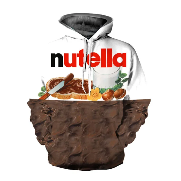 Ehuanhood Новая мода для мужчин/женщин 3d толстовки с принтом Nutella еда хип хоп пуловер Толстовка Повседневный стиль Брендовые спортивные костюмы Топы - Цвет: 299