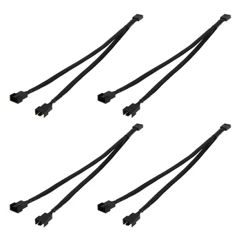 

4Pcs/Lot 4Pin PWM To 3/4 Dual PWM Computer Case Fan Power Sleeved Adapter Cable for CPU