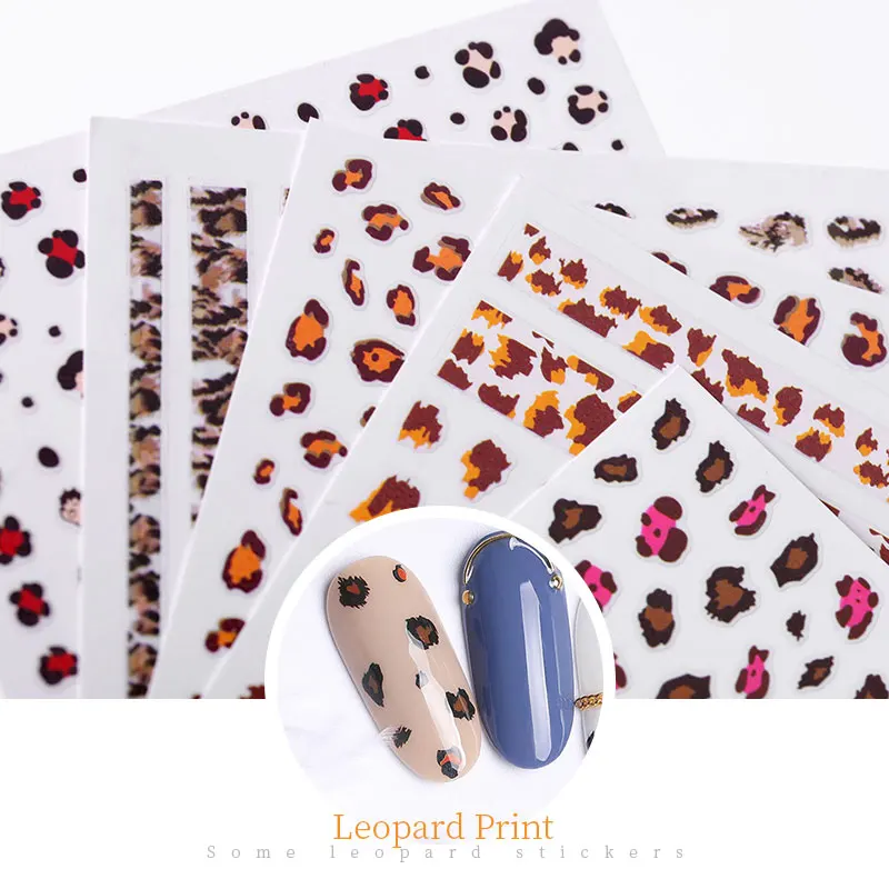 

1pc Snakeskin 3D Nail Art Stickers Marble Stone Grille Leopard Nail Sticker Decals Japanese Nail Accessories for Nail Decoration