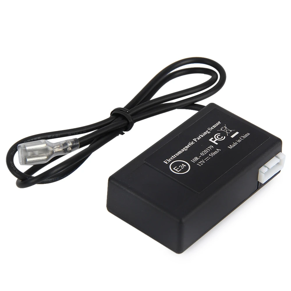 

New Electromagnetic Black Auto Car Parking Sensor Detector Reversing Reverse Backup Radar Buzzer Alarm System No Drill No Hole