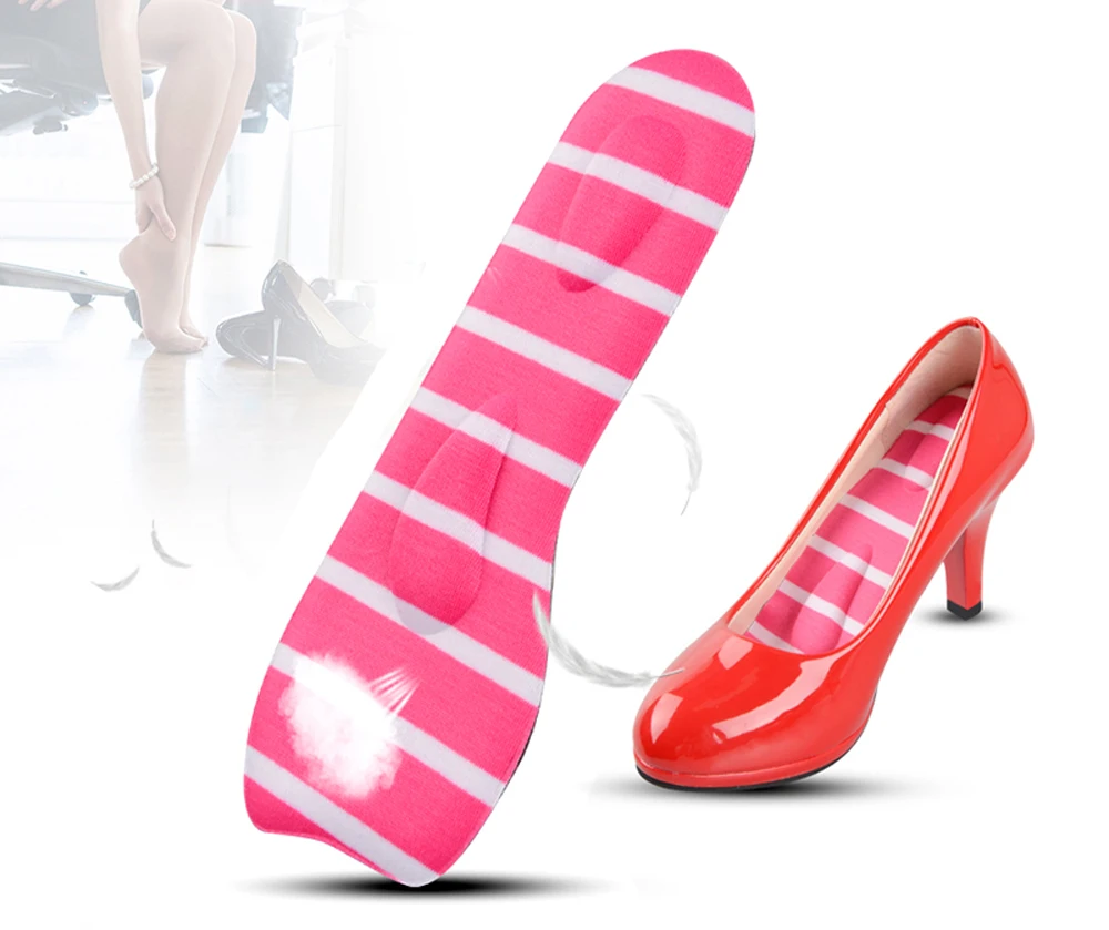 Sunvo 3/4 длина Губка 3D массаж стельки-супинаторы для женщин обувь на высоком каблуке подставки удобные подушки Pad боли