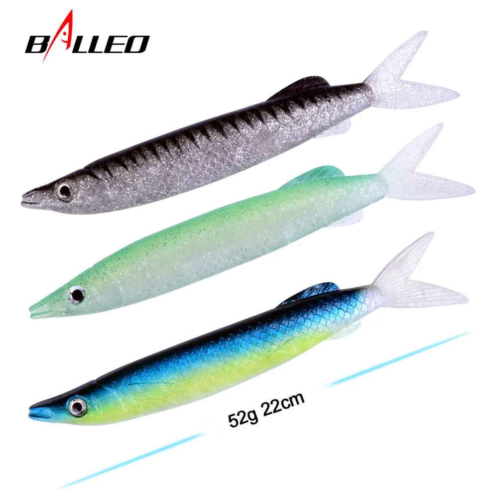 

BALLEO 1PCS barracuda deep sea soft lure 22cm 52g ripper silicone bait large artificial simulation bait fishing accessories