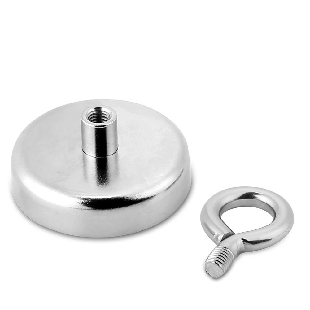 

Strong Neodymium Magnet Round Pulling Force River Fishing Magnetic Eyebolt FPing