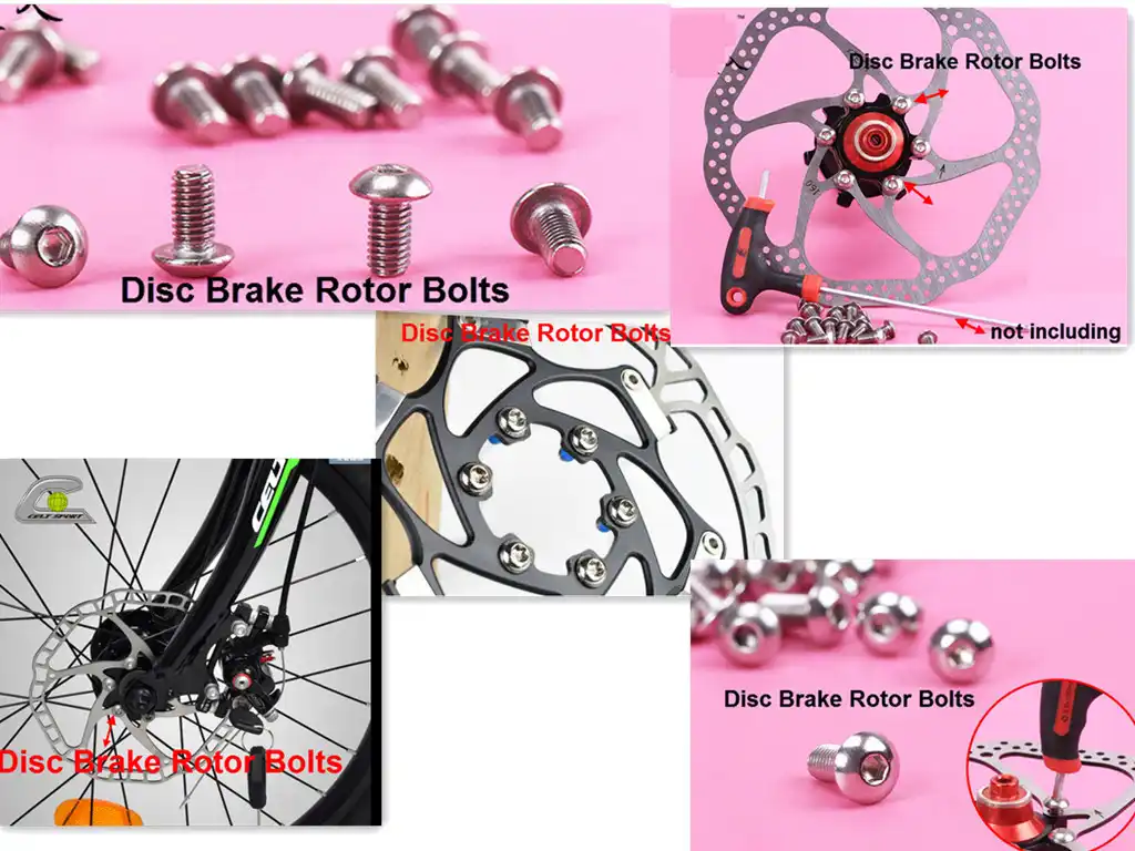 Bynccea Bike Disc Brake Rotor Bolts,M5x10mm Bicycle Rotors Screw for MTB,Road Mountain Bike