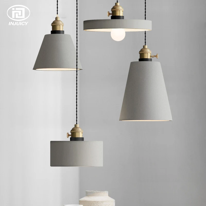 American Style Retro Cement Pendant Lights Creative Industry