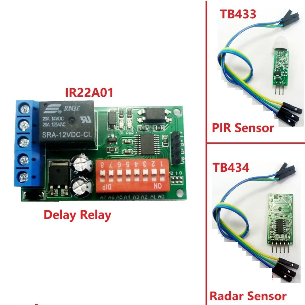 1ch DC 12 V Сенсор таймер задержки реле доска для RCWL-0516 HC-SR505 SW-420 MQ-2 светодиодный свет лампы бар двери гаража