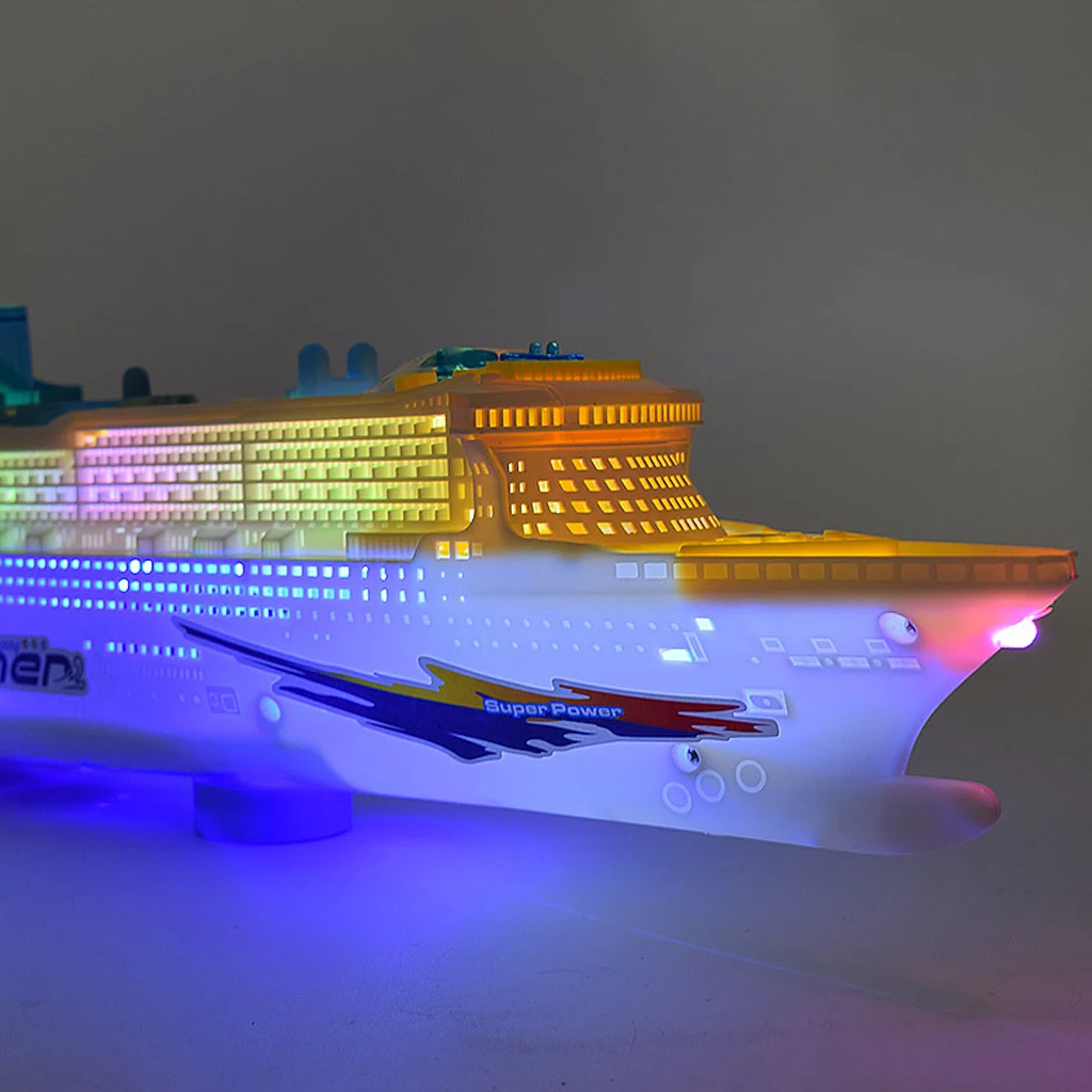 Electric Ocean Liner Cruise Boat Ship Toy Flashing LED Lights & Sound Kids Children Gift